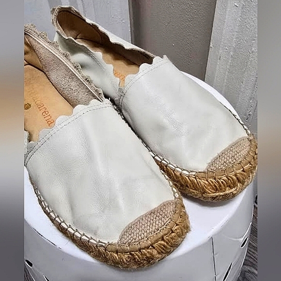 Macarena Beige Slip on Leather Espadrilles Size 8🌴 - Picture 5 of 8